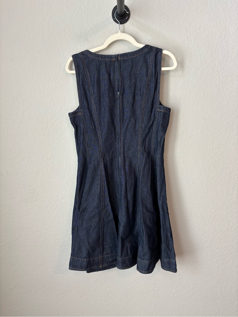 NWT Madewell Airy Denim Circle Mini Dress Rinse Wash Fit & Flare Size Medium - Picture 9 of 11